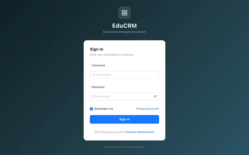 Edu CRM / ERP System